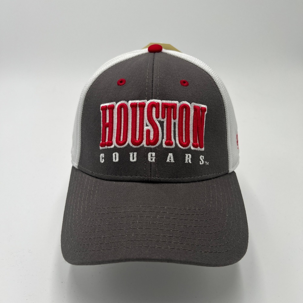 The Game‎ Houston Cougars Hat Mens OSFM Grey White A-Flex Trucker Cap NWT NCAA